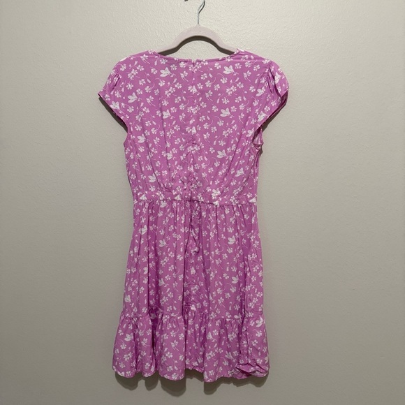 J. Crew Pink and White Floral Fawn Faux Wrap Dress - Picture 7 of 7